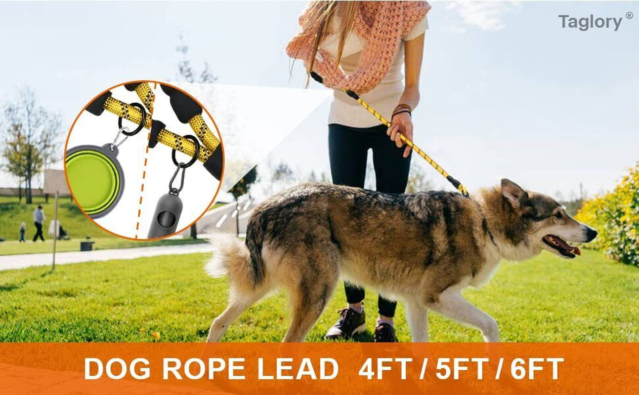 Extra Strong Reflective Rope Dog Lead with Foam Padded Handle Leash 5Ft 150Cm