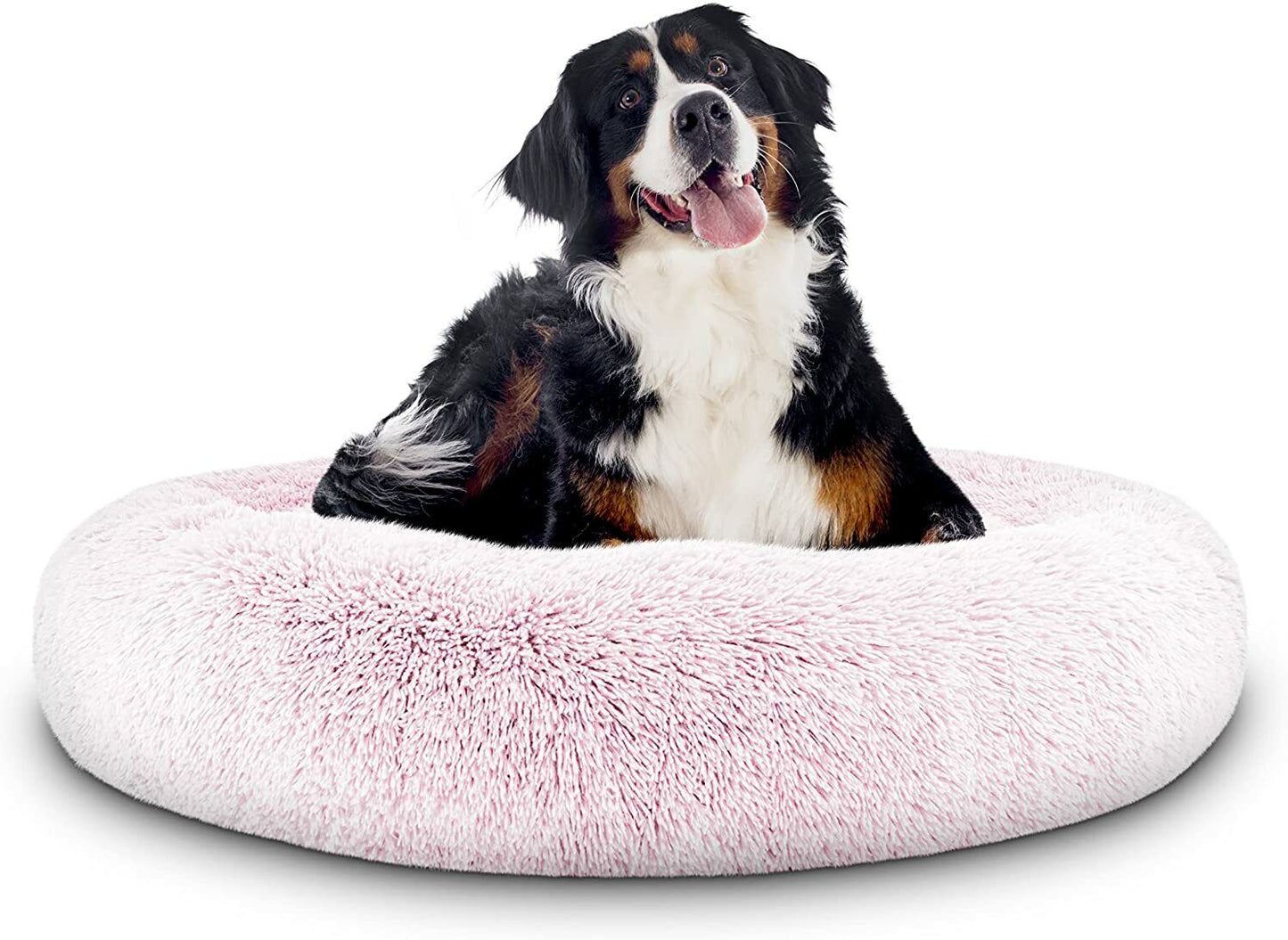 Dog Bed Donut Soft Large Plush Cat Beds for Calming Pet anti Anxiety Washable Xl