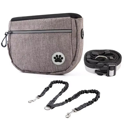 Dog Treat Bag Double Layer Large Capacity Stability Dog Treat Pouch Waist Backpack Detachable Dog Training Bag for Dog Supplies