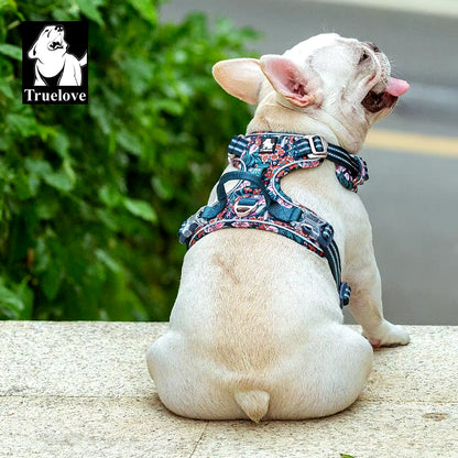 Pet Dog Harness Floral No Pull Cotton Fabric Breathable and Reflective Soft for Big Medium Small Adjustable Vesttlh5655