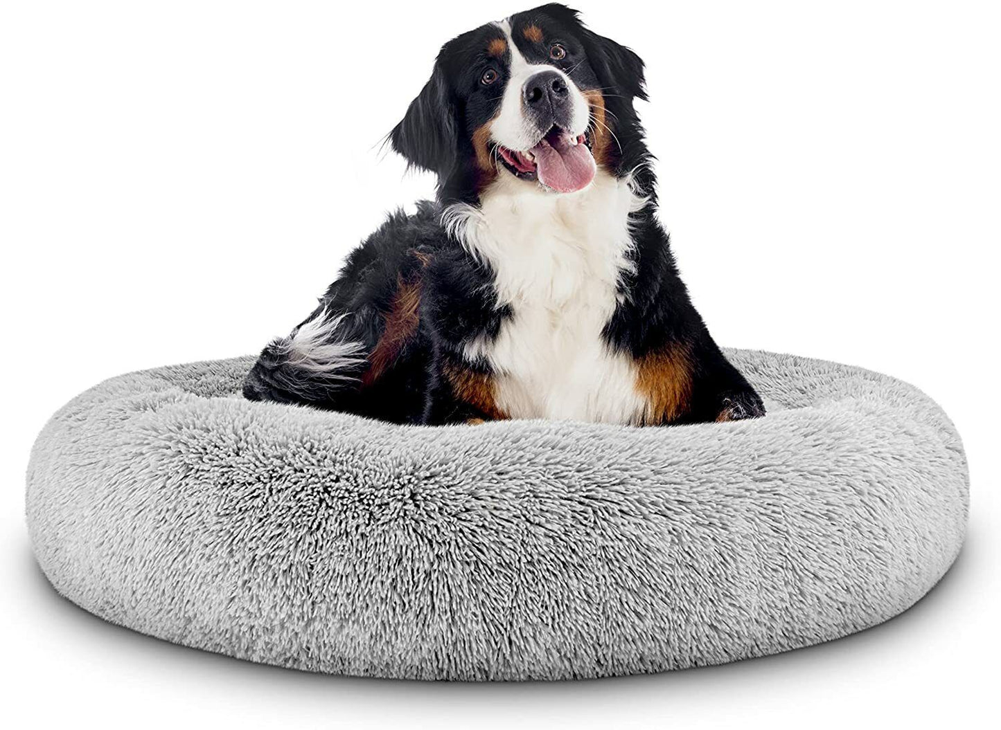 Dog Bed Donut Soft Large Plush Cat Beds for Calming Pet anti Anxiety Washable Xl