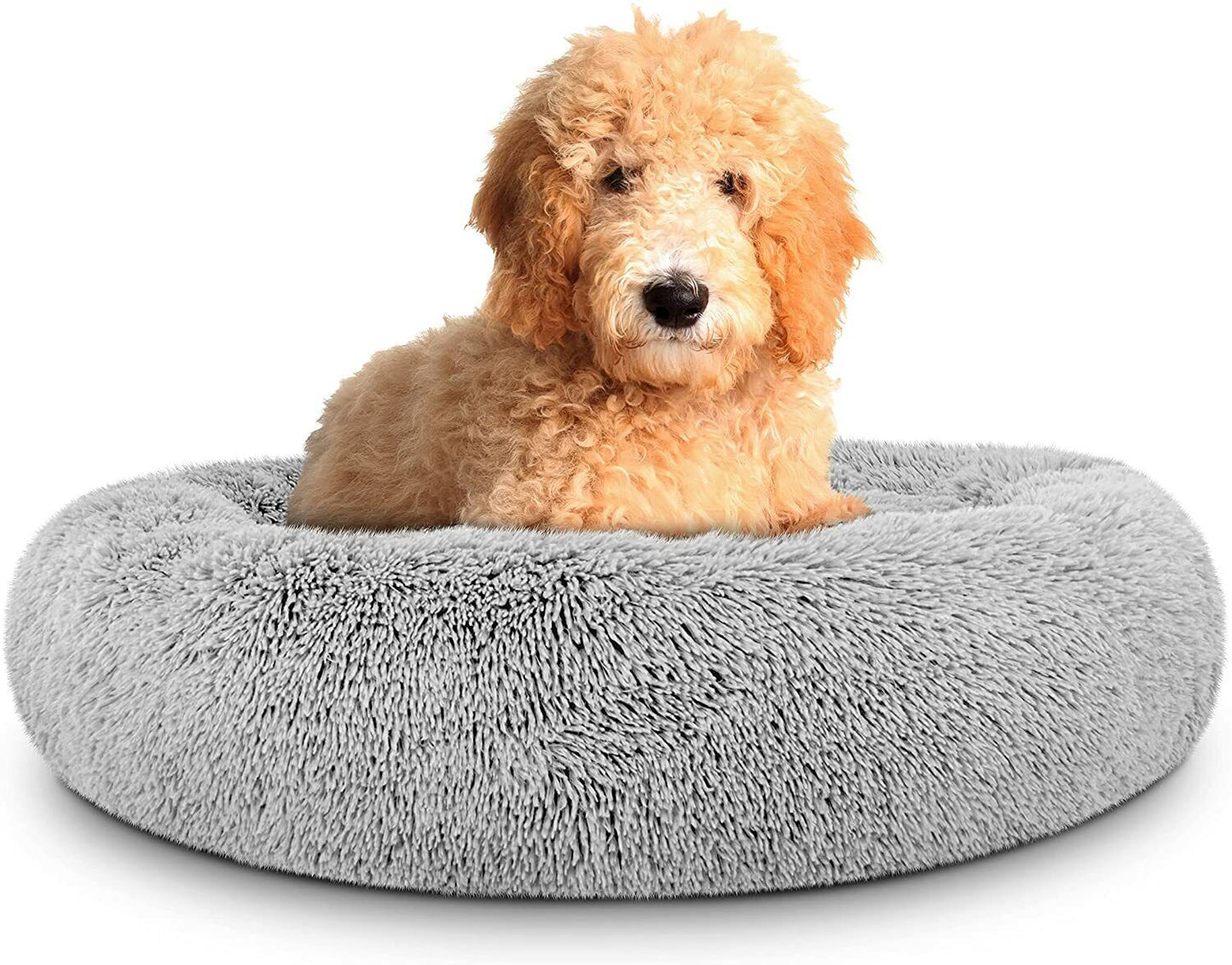 Dog Bed Donut Soft Large Plush Cat Beds for Calming Pet anti Anxiety Washable Xl