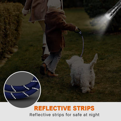 Extra Strong Reflective Rope Dog Lead with Foam Padded Handle Leash 5Ft 150Cm