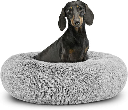 Dog Bed Donut Soft Large Plush Cat Beds for Calming Pet anti Anxiety Washable Xl