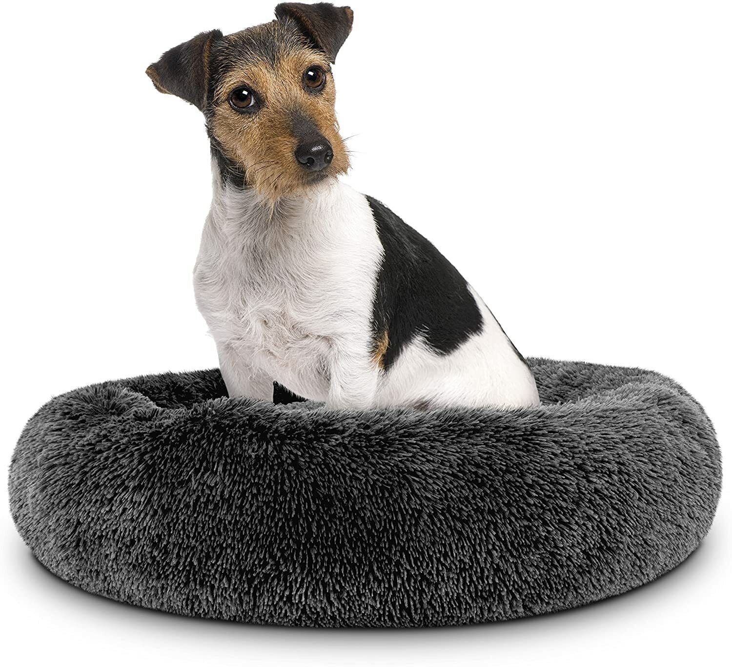 Dog Bed Donut Soft Large Plush Cat Beds for Calming Pet anti Anxiety Washable Xl