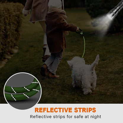 Extra Strong Reflective Rope Dog Lead with Foam Padded Handle Leash 5Ft 150Cm