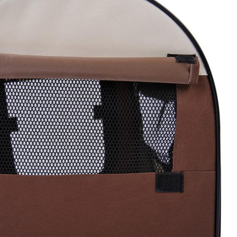 Pawhut Folding Fabric Soft Pet Crate Dog Cat Travel Carrier Cage