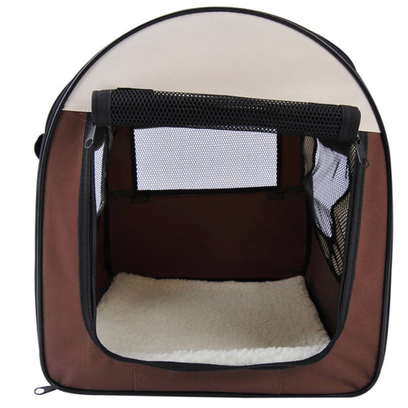 Pawhut Folding Fabric Soft Pet Crate Dog Cat Travel Carrier Cage