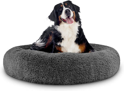 Dog Bed Donut Soft Large Plush Cat Beds for Calming Pet anti Anxiety Washable Xl